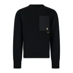 Moose Knuckles Gold Series Elowan Crewneck Sweater in Black | Luxury Shoes 