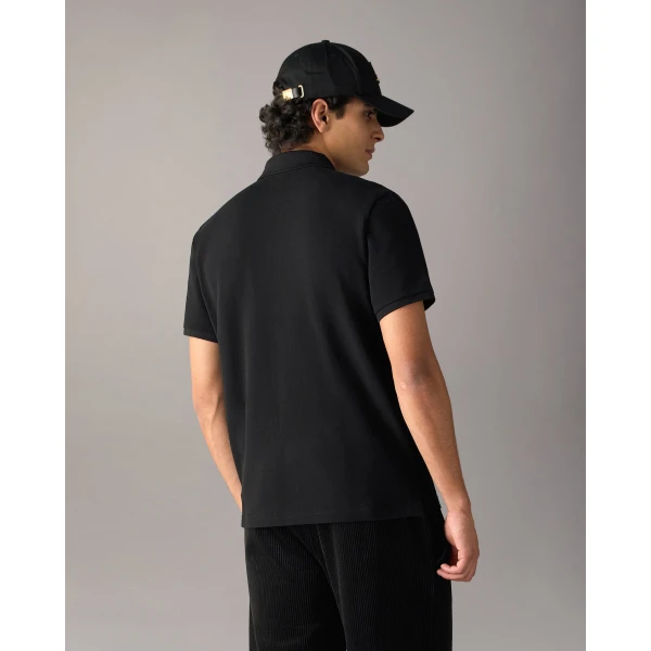 Moose Knuckles Gold Series Everett Polo in Black | T-shirts & vests | Luxury Shoes 