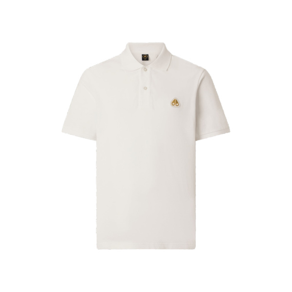 Moose Knuckles Gold Series Everett Polo in White | Luxury Shoes 