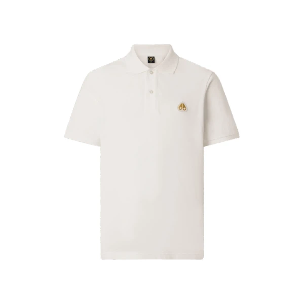 Moose Knuckles Gold Series Everett Polo in White | Luxury Shoes 
