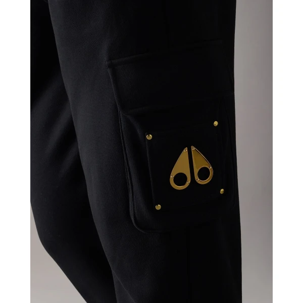Moose Knuckles Gold Series Hartsfield Cargo Joggers in Black | Pants | Luxury Shoes 