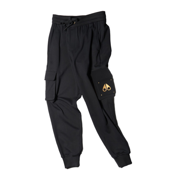 Moose Knuckles Gold Series Hartsfield Cargo Joggers in Black | Luxury Shoes 