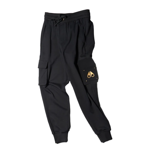 Moose Knuckles Gold Series Hartsfield Cargo Joggers in Black | Luxury Shoes 