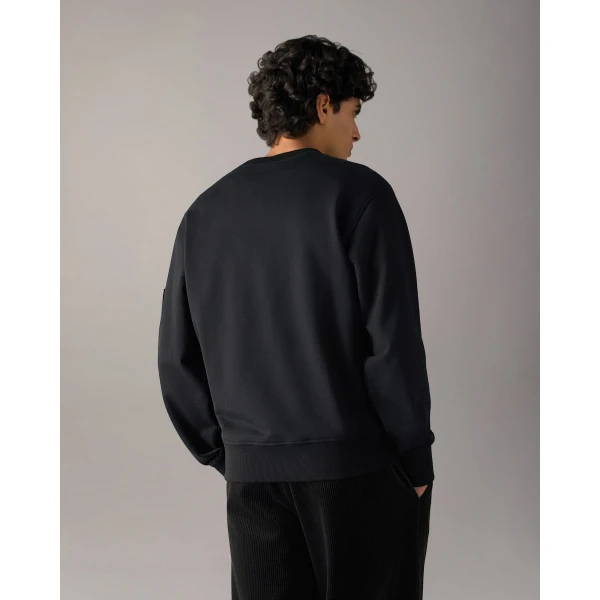 Moose Knuckles Gold Series Hartsfield Crewneck Sweatshirt in Black | Sweatshirts | Luxury Shoes 