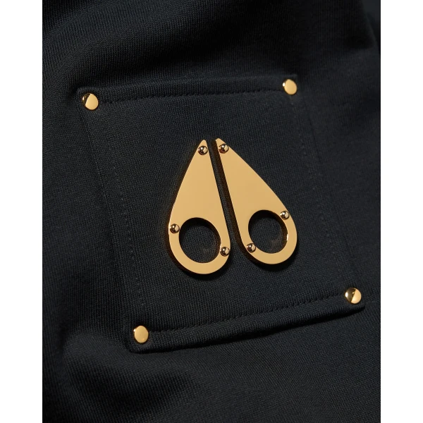 Moose Knuckles Gold Series Hartsfield Crewneck Sweatshirt in Black | Sweatshirts | Luxury Shoes 