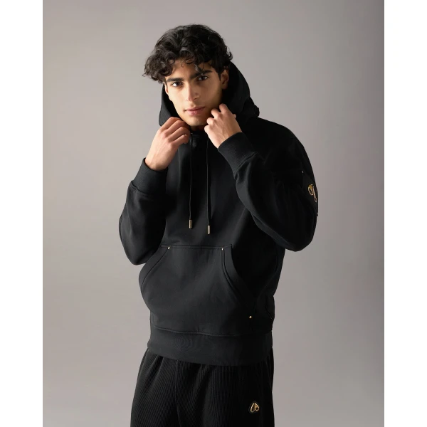 Moose Knuckles Gold Series Hartsfield Hoodie in Black | Sweatshirts | Luxury Shoes 