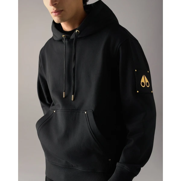 Moose Knuckles Gold Series Hartsfield Hoodie in Black | Sweatshirts | Luxury Shoes 