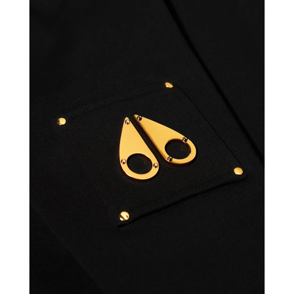Moose Knuckles Gold Series Hartsfield Zip-Up Hoodie in Black | Sweatshirts | Luxury Shoes 