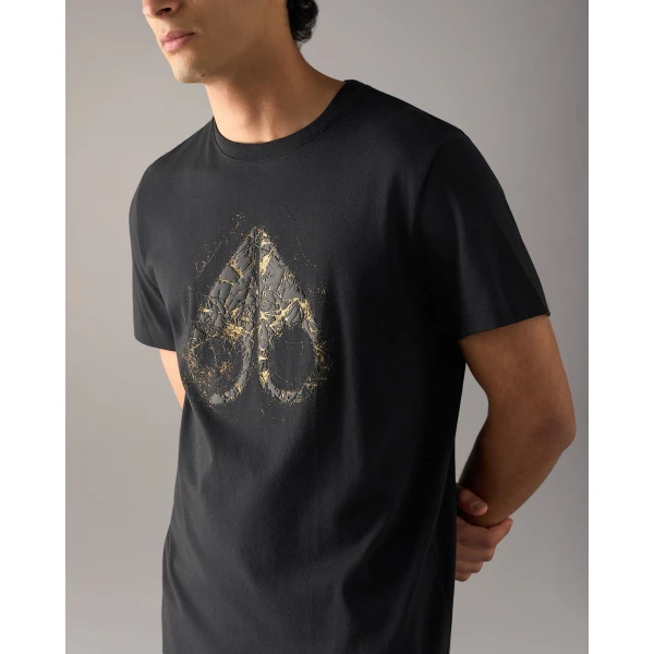 Moose Knuckles Gold Series Icebreak Logo T-Shirt in Black | T-shirts & vests | Luxury Shoes 