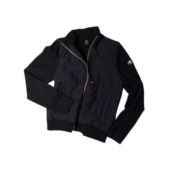 Moose Knuckles Gold Series Kamet Hybrid Down Jacket in Black | Luxury Shoes 