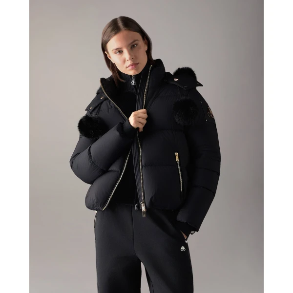 Moose Knuckles Gold Series Misti Down Puffer in Black | Jackets | Luxury Shoes 