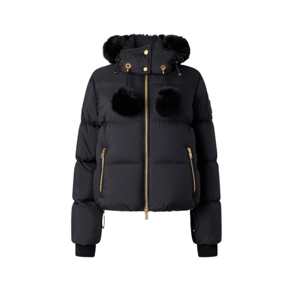 Moose Knuckles Gold Series Misti Down Puffer in Black | Luxury Shoes 