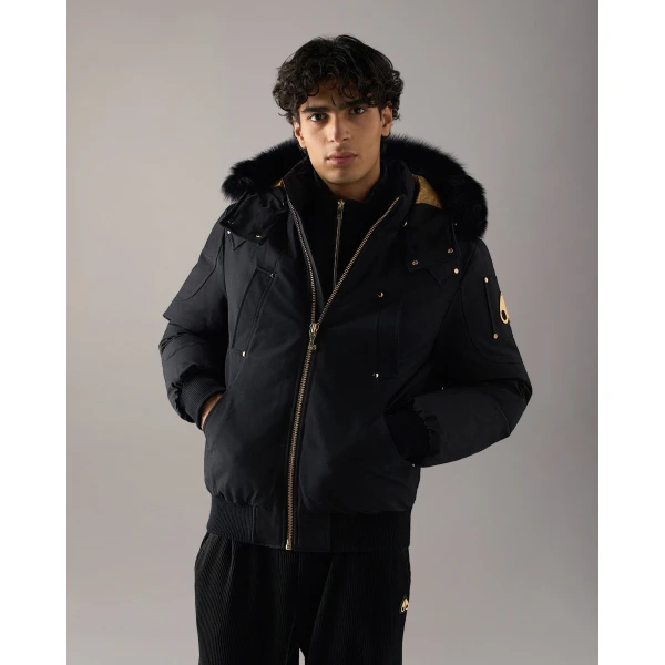Moose Knuckles Gold Series Original Ballistic Down Bomber in Black | Men Jackets | Luxury Shoes 