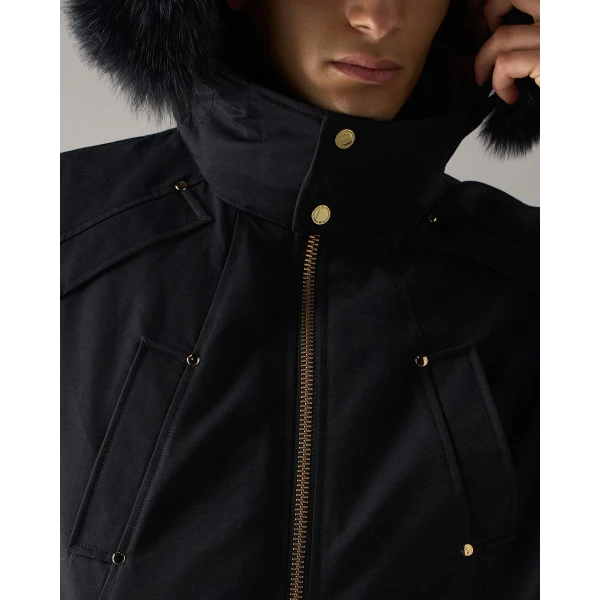 Moose Knuckles Gold Series Original Ballistic Down Bomber in Black | Men Jackets | Luxury Shoes 