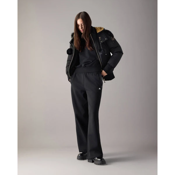 Moose Knuckles Gold Series Original Debbie Down Bomber in Black | Jackets | Luxury Shoes 