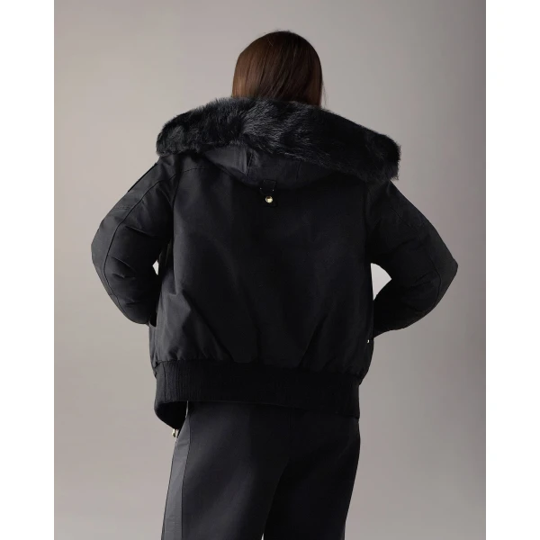 Moose Knuckles Gold Series Original Debbie Down Bomber in Black | Jackets | Luxury Shoes 