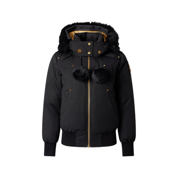 Moose Knuckles Gold Series Original Debbie Down Bomber in Black | Luxury Shoes 