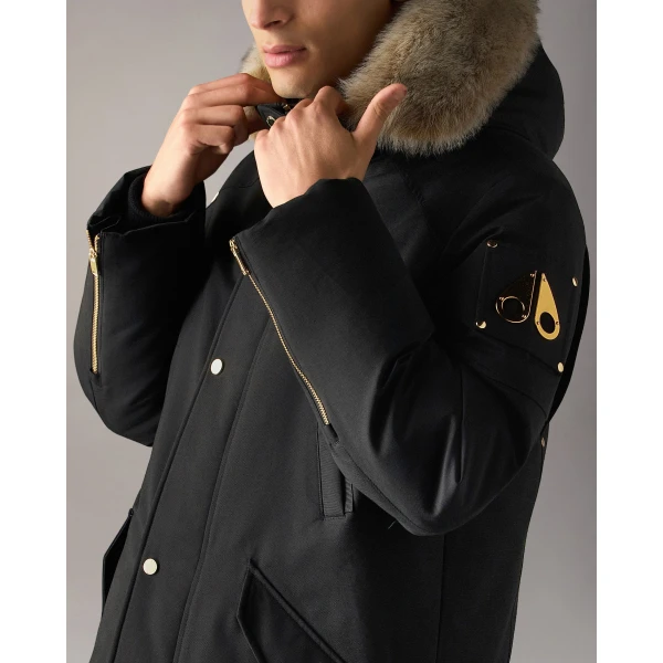 Moose Knuckles Gold Series Original Stirling Down Parka 2.0 in Black and Bronze | Men Coats | Luxury Shoes 