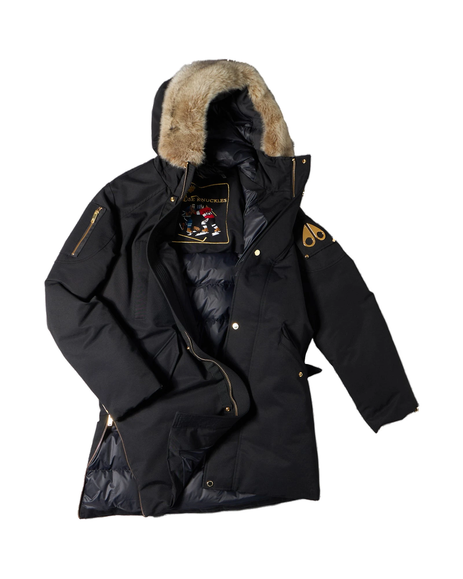 Moose Knuckles Gold Series Original Stirling Down Parka 2.0 in Black and Bronze Moose Knuckles Gold Series Original Stirling Down Parka 2.0 in Black and Bronze | Luxury Shoes