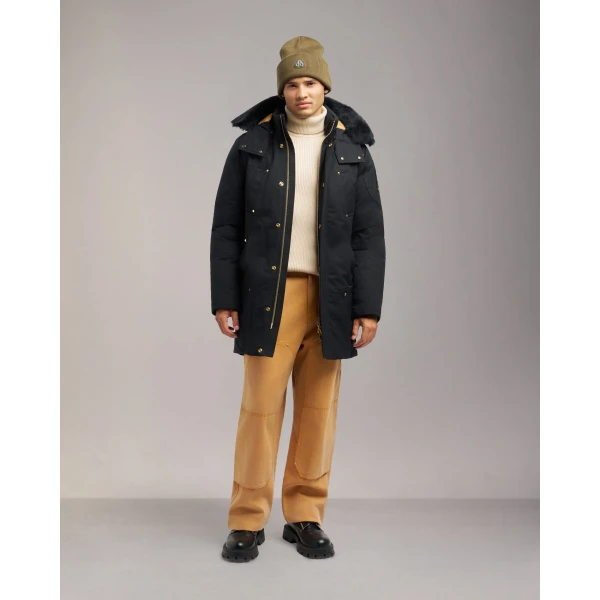 Moose Knuckles Gold Series Original Stirling Down Parka in Black | Men Coats | Luxury Shoes 