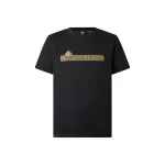 Moose Knuckles Gold Series Preston Logo T-Shirt in Black | Luxury Shoes 