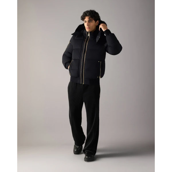 Moose Knuckles Gold Series Stagg Down Bomber in Black | Men Jackets | Luxury Shoes 