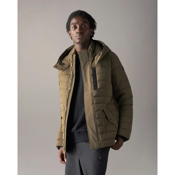 Moose Knuckles Greystone Down Jacket in Combat | Men Jackets | Luxury Shoes 