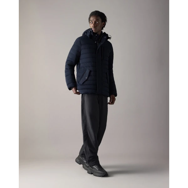 Moose Knuckles Greystone Down Jacket in Navy | Men Jackets | Luxury Shoes 