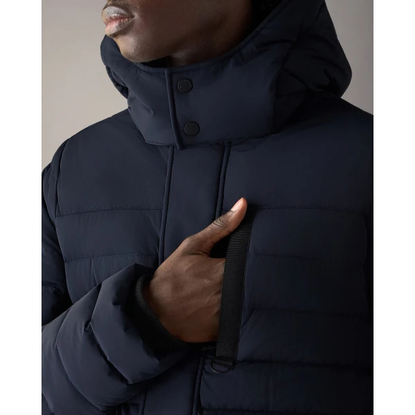 Moose Knuckles Greystone Down Jacket in Navy | Men Jackets | Luxury Shoes 