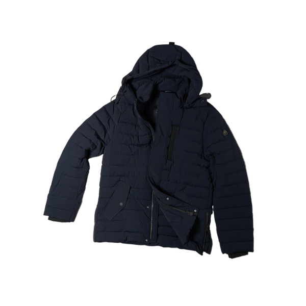 Moose Knuckles Greystone Down Jacket in Navy | Luxury Shoes 