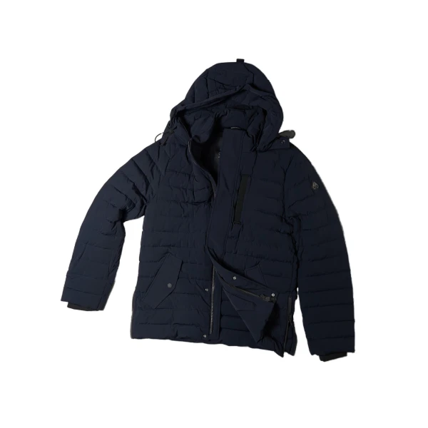 Moose Knuckles Greystone Down Jacket in Navy | Luxury Shoes 