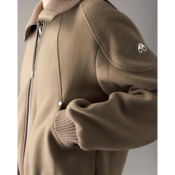 Moose Knuckles Grid 3-In-1 Wool Bomber Jacket in Ashen | Jackets | Luxury Shoes 