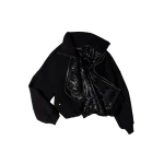 Moose Knuckles Grid 3-In-1 Wool Bomber Jacket in Black | Luxury Shoes 