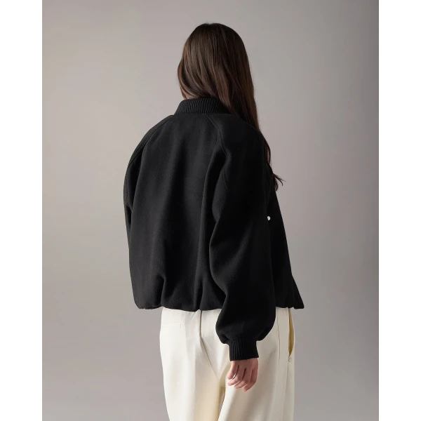 Moose Knuckles Grid 3-In-1 Wool Bomber Jacket in Black | Jackets | Luxury Shoes 