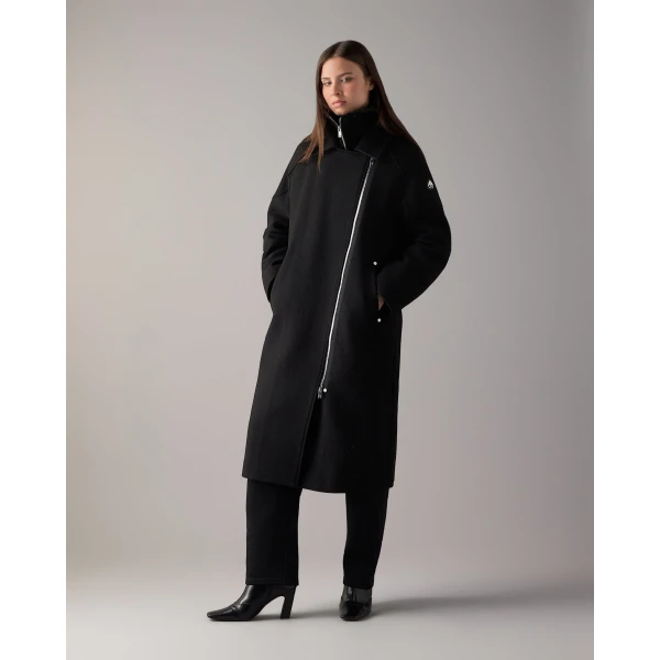 Moose Knuckles Grid 3-In-1 Wool Parka in Black | Wool Coat | Luxury Shoes 