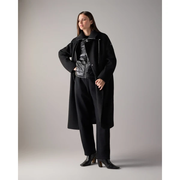 Moose Knuckles Grid 3-In-1 Wool Parka in Black | Wool Coat | Luxury Shoes 