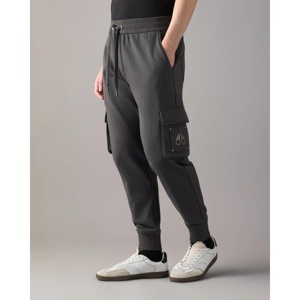 Moose Knuckles Hartsfield Cargo Joggers in Cement | Pants | Luxury Shoes 