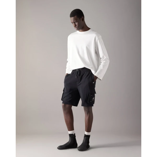 Moose Knuckles Hartsfield Cargo Shorts in Black | Shorts | Luxury Shoes 