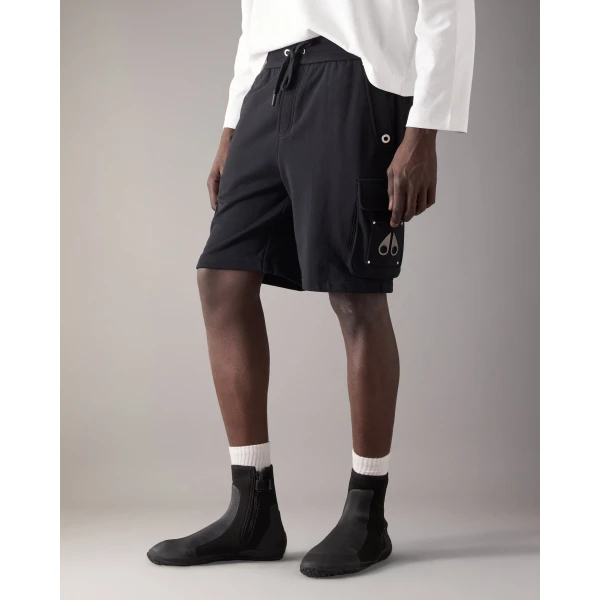 Moose Knuckles Hartsfield Cargo Shorts in Black | Shorts | Luxury Shoes 