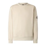 Moose Knuckles Hartsfield Crewneck Sweatshirt in Alabaster | Luxury Shoes 