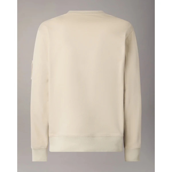 Moose Knuckles Hartsfield Crewneck Sweatshirt in Alabaster | Sweatshirts | Luxury Shoes 