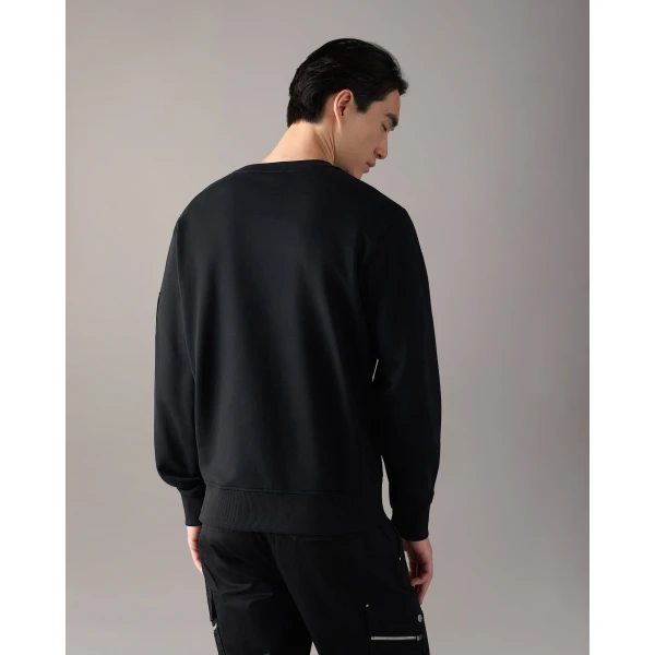 Moose Knuckles Hartsfield Crewneck Sweatshirt in Black | Sweatshirts | Luxury Shoes 