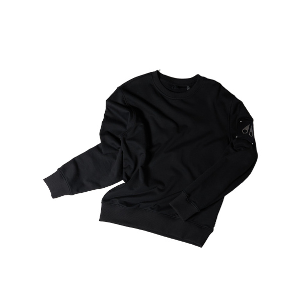 Moose Knuckles Hartsfield Crewneck Sweatshirt in Black | Luxury Shoes 