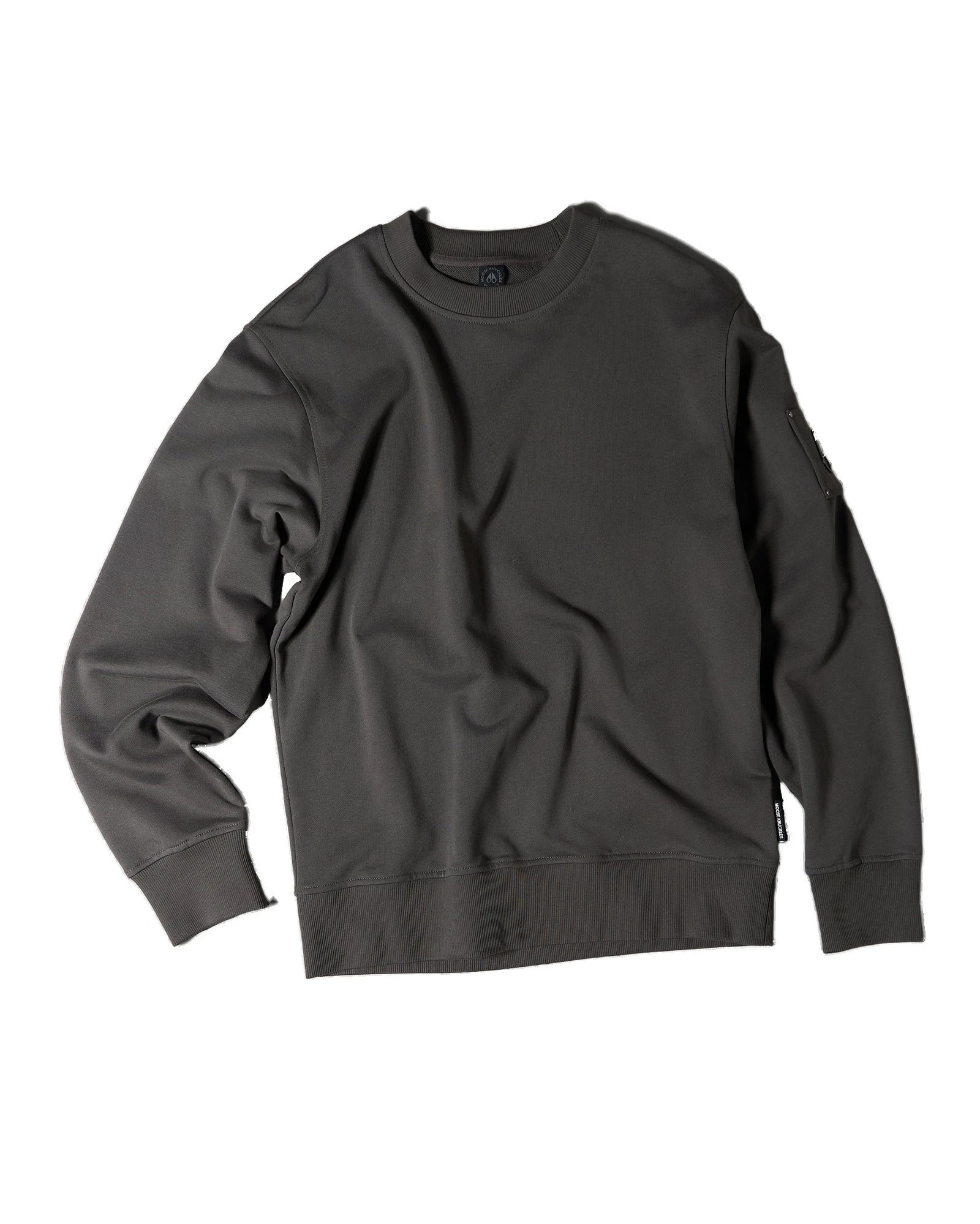 Moose Knuckles Hartsfield Crewneck Sweatshirt in Cement Moose Knuckles Hartsfield Crewneck Sweatshirt in Cement | Luxury Shoes