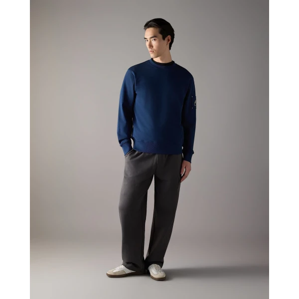 Moose Knuckles Hartsfield Crewneck Sweatshirt in Nightfall | Sweatshirts | Luxury Shoes 