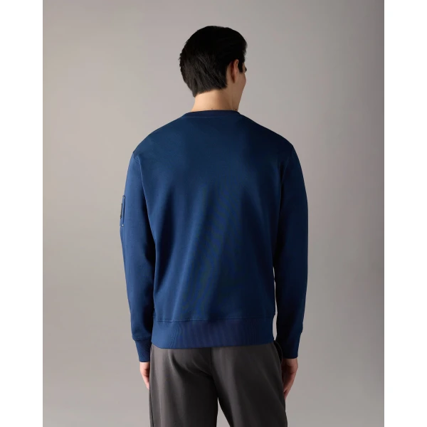 Moose Knuckles Hartsfield Crewneck Sweatshirt in Nightfall | Sweatshirts | Luxury Shoes 