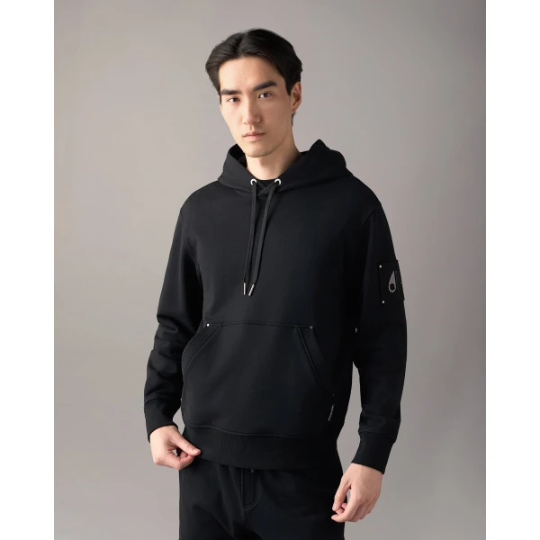 Moose Knuckles Hartsfield Hoodie in Black | Sweatshirts | Luxury Shoes 