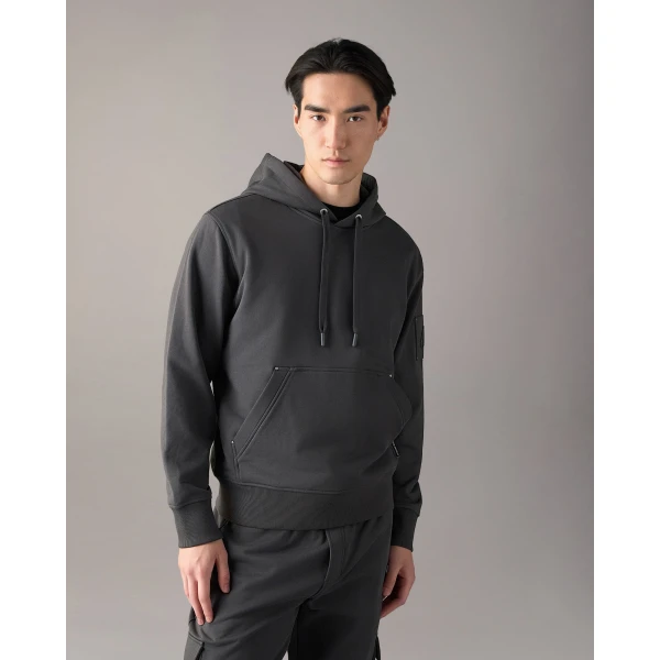 Moose Knuckles Hartsfield Hoodie in Cement | Sweatshirts | Luxury Shoes 