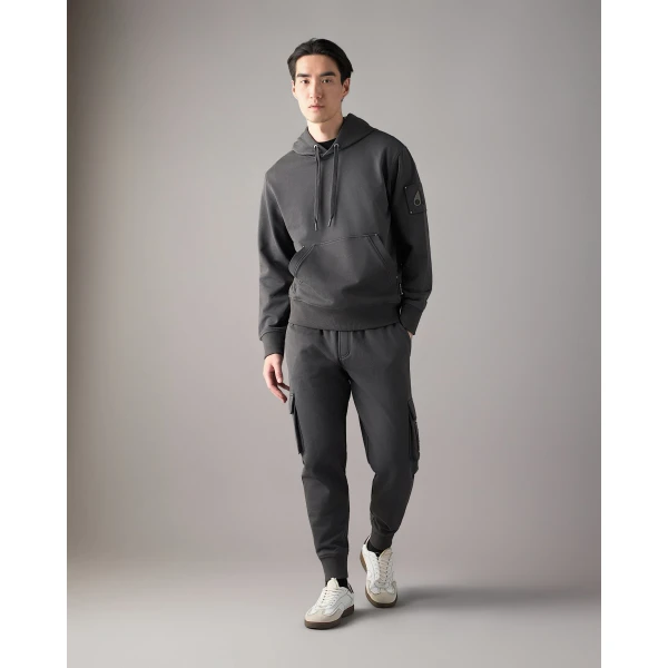 Moose Knuckles Hartsfield Hoodie in Cement | Sweatshirts | Luxury Shoes 