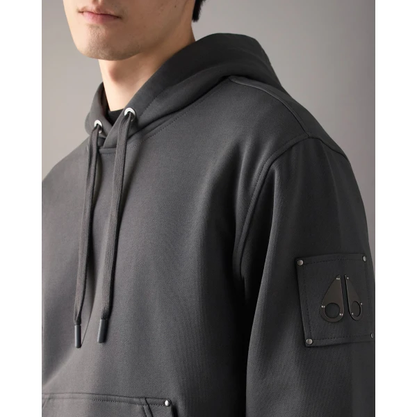 Moose Knuckles Hartsfield Hoodie in Cement | Sweatshirts | Luxury Shoes 